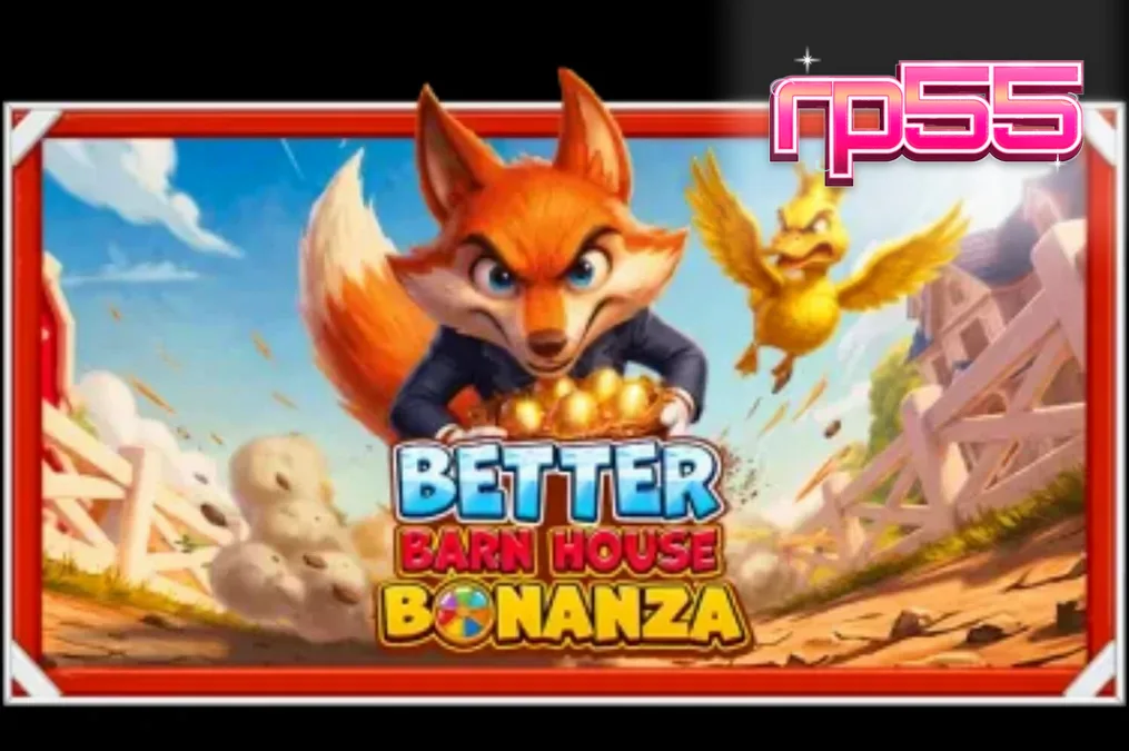 Better Barn House Bonanza slot game interface with cartoon farm animals and bonus wheels